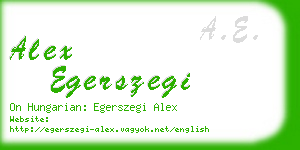alex egerszegi business card